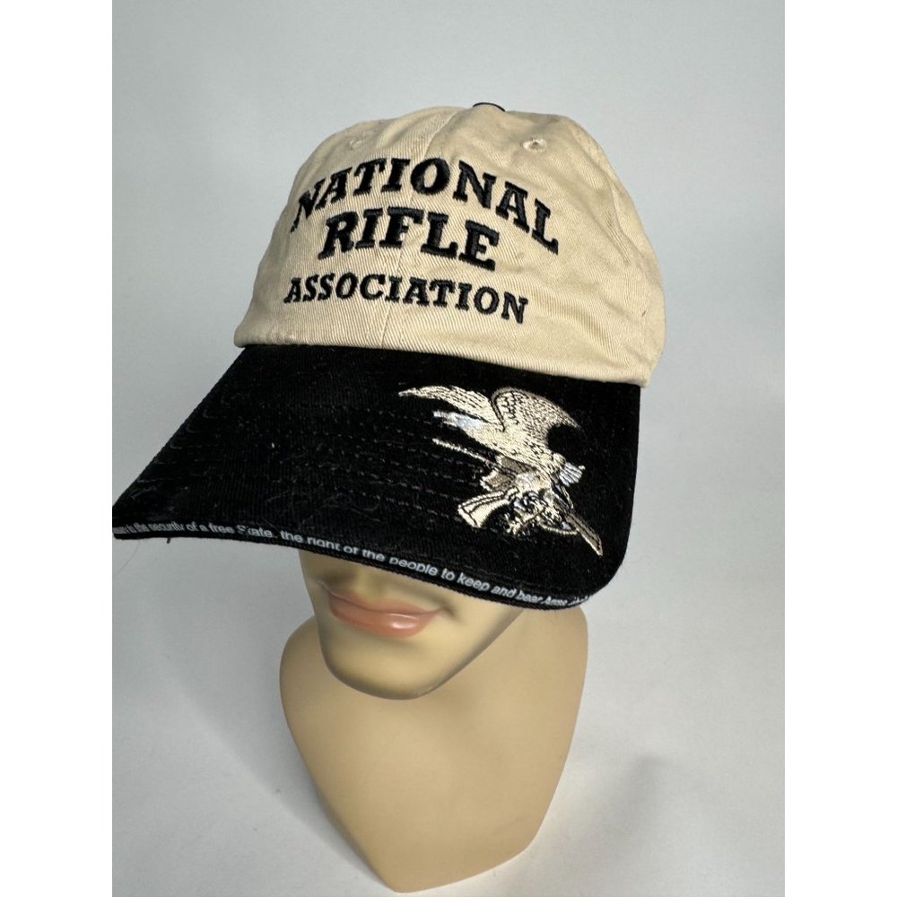 NATIONAL RIFLE ASSOCIATION NRA Khaki Cap OS Adjustable TAN COTTON BLEND